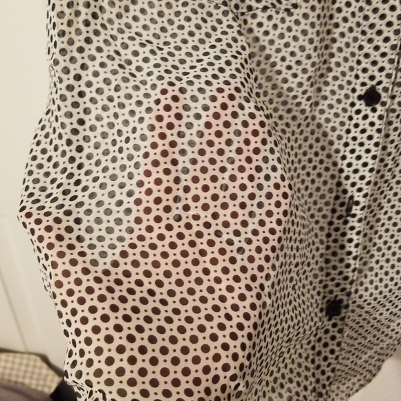 🛍 Polka Dot Sheer Button down Tank 🛍 - Picture 2 of 3